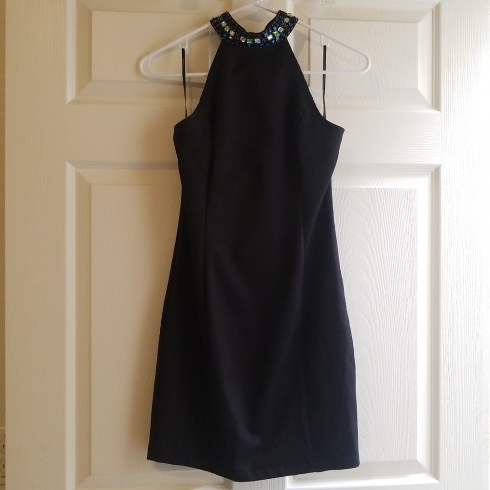 Black F21 Dress with beaded detail